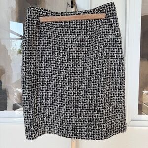Pendleton Women's Size 12 Black Tweed Pencil Skirt Knee Length Business Casual
